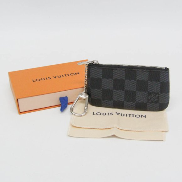 Louis Vuitton Damier Graphite Key Pouch N60155 Men's Damier Graphite Coin - Picture 2 of 10